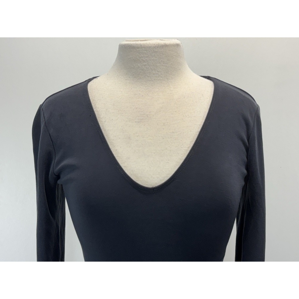 Abercrombie & Fitch Twist Front Dress Sz Small Women's Grey Stretch Bodycon - Picture 5 of 8